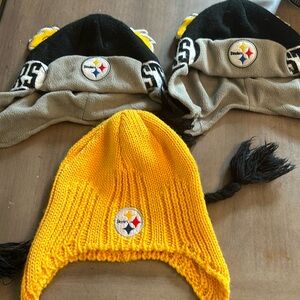 Bundle of kids Steelers hats GUC